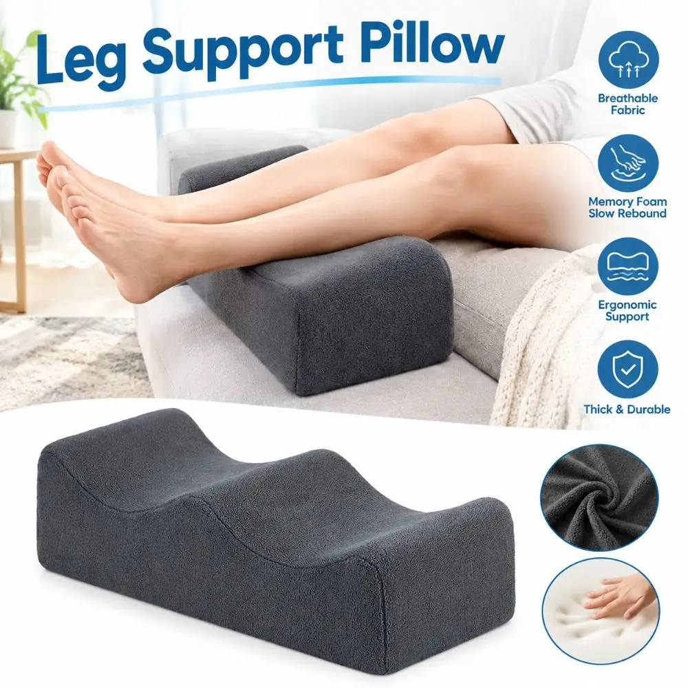 Dual Purpose Seat Cushion Footrest Breathable Memory Foam Leg Elevation Pillow Slow Rebound Soft Lifting Support Pillow