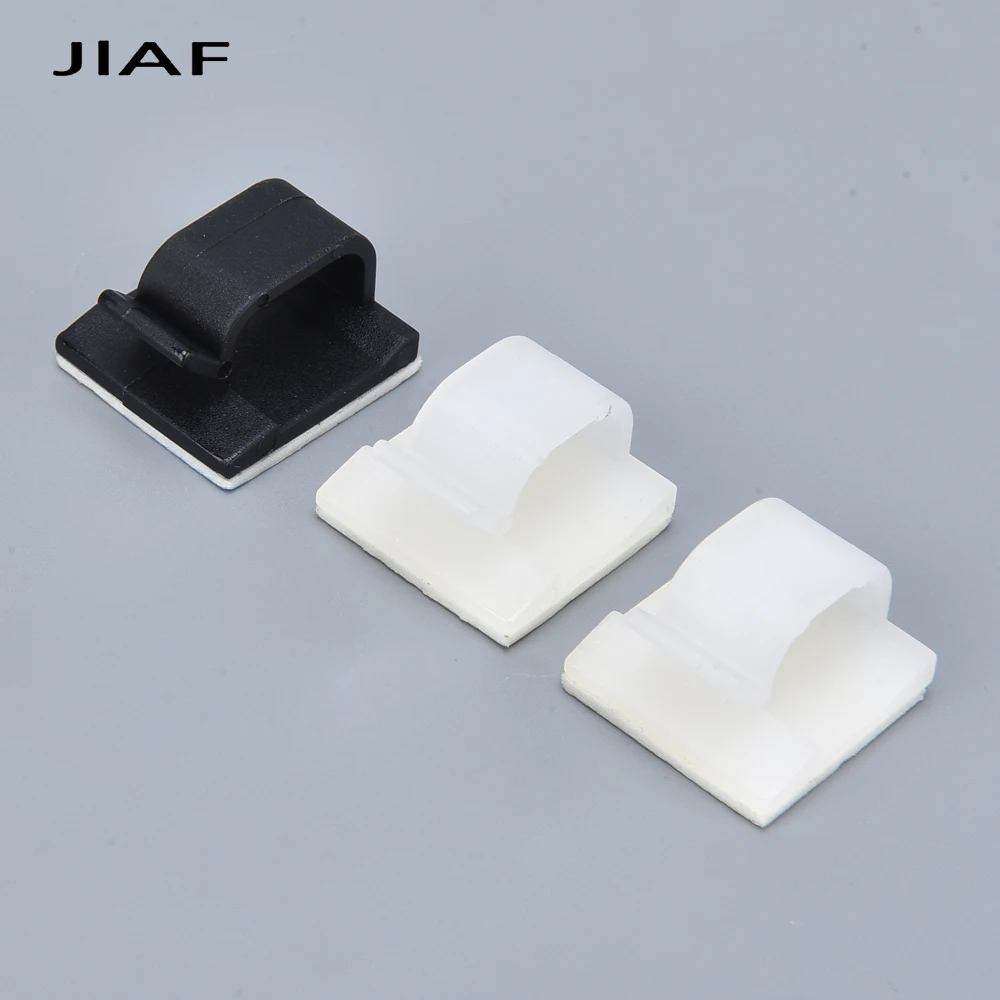 10/50PCS Sujeta Cable Organizer Clips Self Adhesive Fixations Cord Clearance Wall Mounted Hook Wire Manager Cable Tie Holder