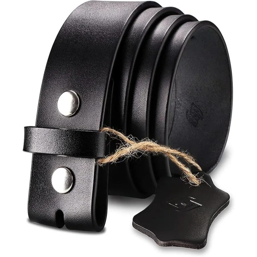 

Western Belts for Men without Buckle,Cowboy Belt Buckles for Men,1.5" Wide Genuine Leather Belt No Buckle, 42in Black