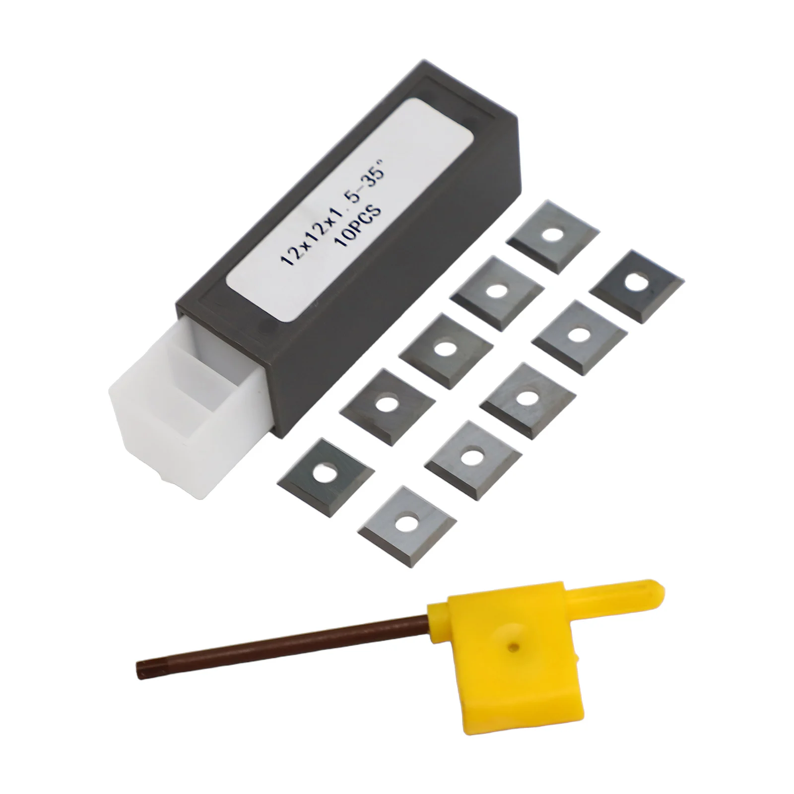 

Carbide Cutting Inserts for Woodworking Square Shape 12x12x1 5mm 4 Edges for Extended Use in Various Turning Applications