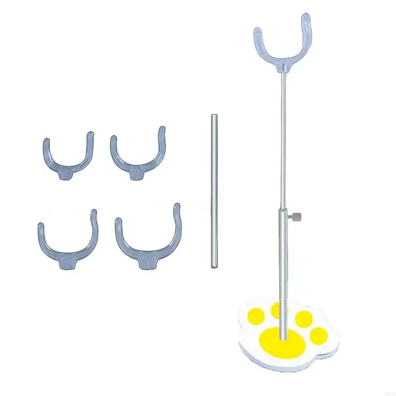   Elegant Doll Holder For Showcasing Collectibles With Adjustable Height Simple Setups Display Stand Plastic Construction