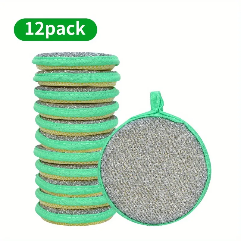 

12-piece set, cleaning sponge set, scouring cloth square dishcloth, minimalist rag, sink stove cleaning cloth.