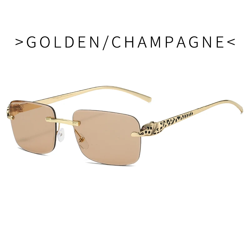 بدون شفة المعادن مربع النظارات الشمسية النساء الرجال خمر موضة ظلال بركة حفلة نظارات شمسية سيدة رجل UV400 نظارات واقية