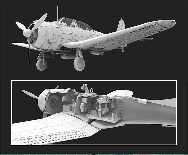 Flyhawk FH6001 1/72 Scale Douglas SBD-3 Dauntless  Model Kit