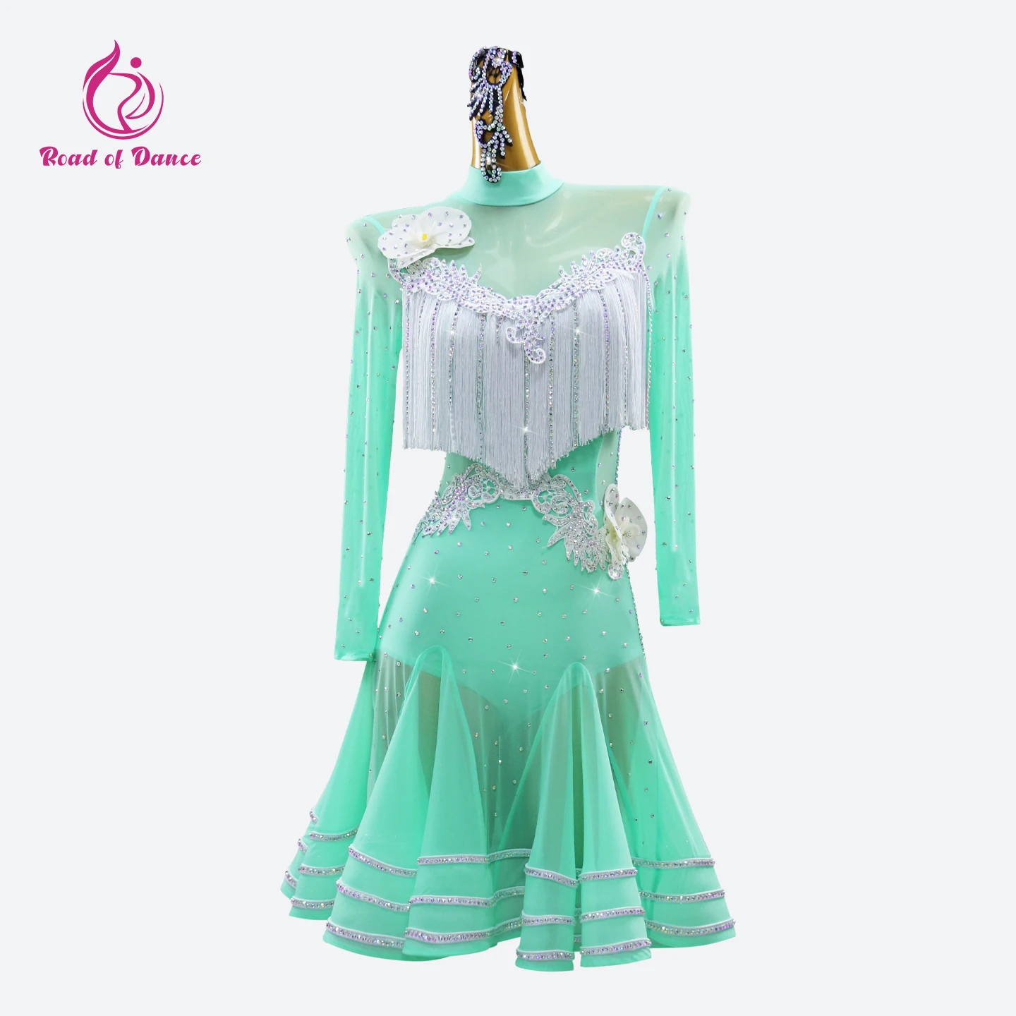 

Костюм для латиноамериканских танцев: лирический наряд, женское платье, бальное платье для девочек, танцевальная одежда для фестивалей, спортивная юбка, 2026, для взрослых, сексуальный, для карнавала, выпускного, кабаре