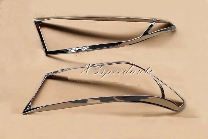 Chromed ABS Plastic 2PCS Front Head Light Cover Trim For Toyota Highlander 2011 2012 2013 2014