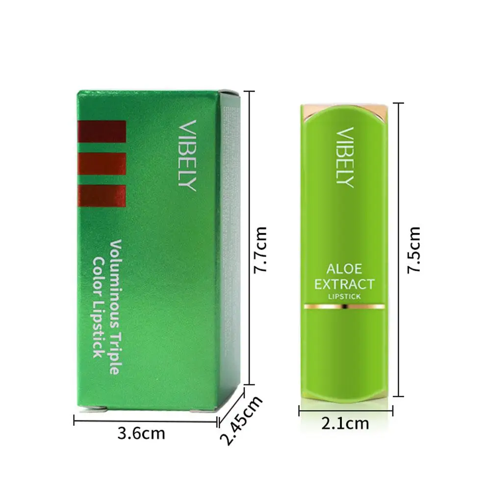 Lápiz labial hidratante de Aloe Vera, bálsamo labial nutritivo de larga duración, brillo de labios que cambia de Color con la temperatura para cosméticos de maquillaje