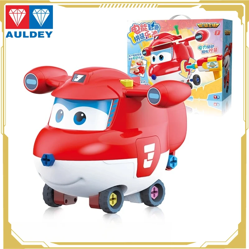 

Auldey Original Super Wings Anime Figure Intelligent Assembly Jett Action Figure Toys for Boys Girls Kids Gift Collectible