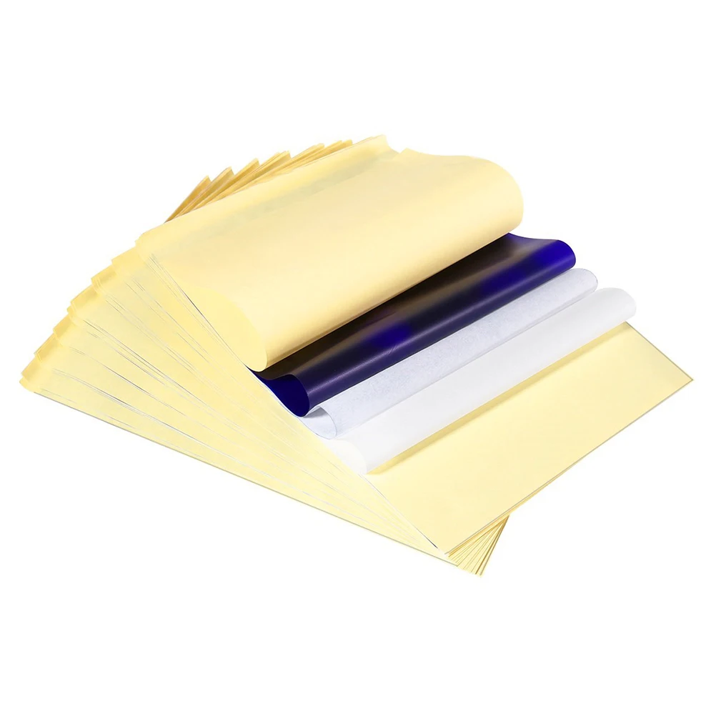 

60pcs Tattoo Transfer Paper Thermal Adhesive Tracing for Safe Practical Use Stencil Hand Clothing