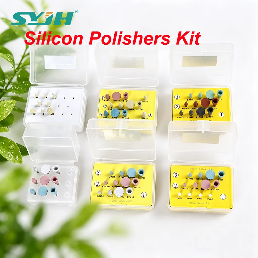 

SYJH Dental Composite Silicone Polisher Kit For Low Speed Contra Angle Handpiece Zirconia Rubber Grinding Dentistry Polishers