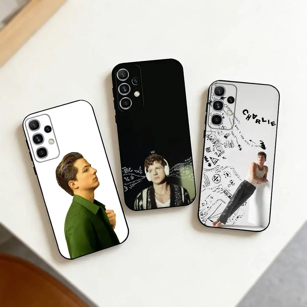 

S-Singer C-Charlie Puth Phone Case For Samsung S25,S24,S21,S22,S23,S30,Ultra,S20,Plus,Fe,Note,10,9,5G Black Cover