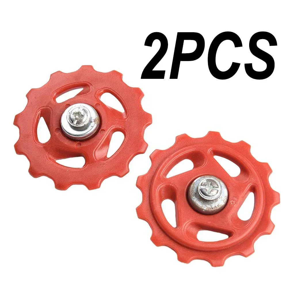 2pcs Mountain Bike Rear Derailleur Guide Wheel 6/7/8 Speed Rear Derailleur Plastic Guide Wheels 10T/13T/15T MTB Repair Accessory