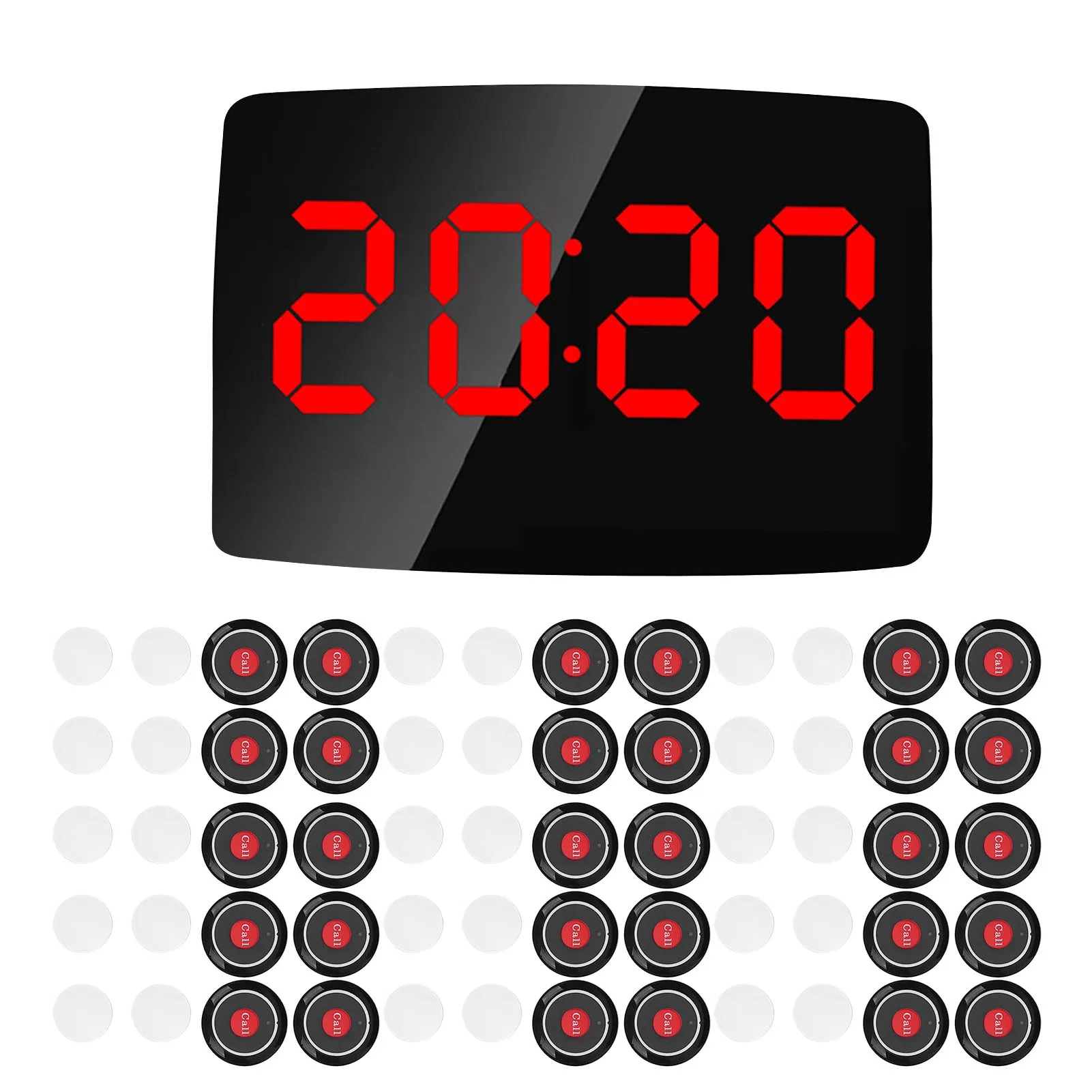 Long Range Wireless Pager System Wireless Calling System Volume Adjustable Long Range 30 Pagers 1 Receiver for Restaurant Hotel