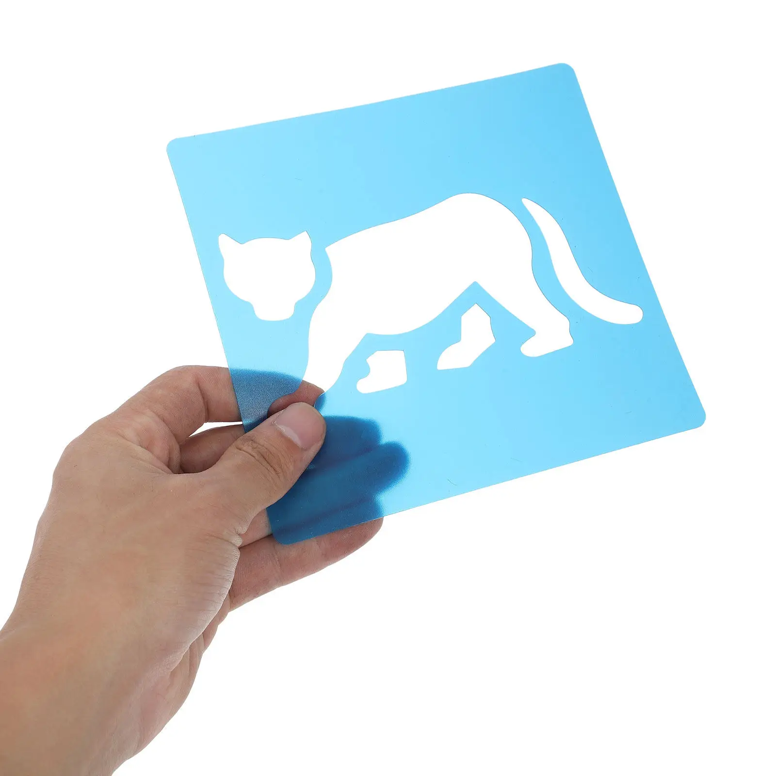 12 pcs Stencils Painting Reusable Plastic Templates DIY Drawing Halloween Christmas New Year Animal Craft Template Educational