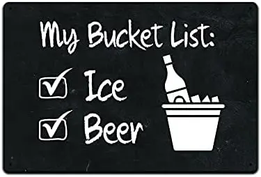 Tin Signs Bar Wall Décor | Man Cave Sign | Garage Shop Basement Bar Man Dad Gift | Aluminum Metal Sign 12 x 8 in. | My Buck sign