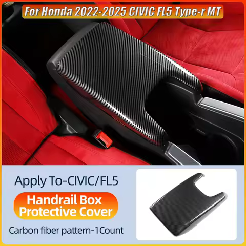 Central Armrest Box cover Protective Cover for Honda 2022-2025 CIVIC FL5 Type-r MT Automobiles Interior Accessories