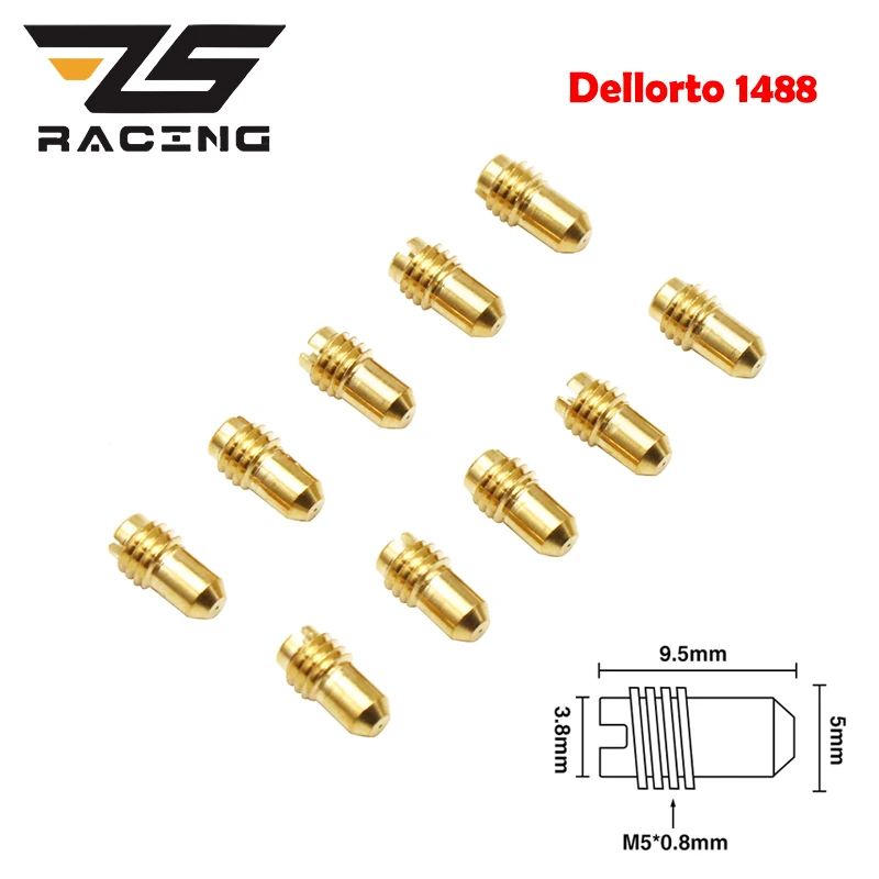 ZS Racing 10pcs M5 Thread Replacement #30-52 Dellorto Carburetor Jets For PHBD MA MB UA UB PHBG Idle Jet