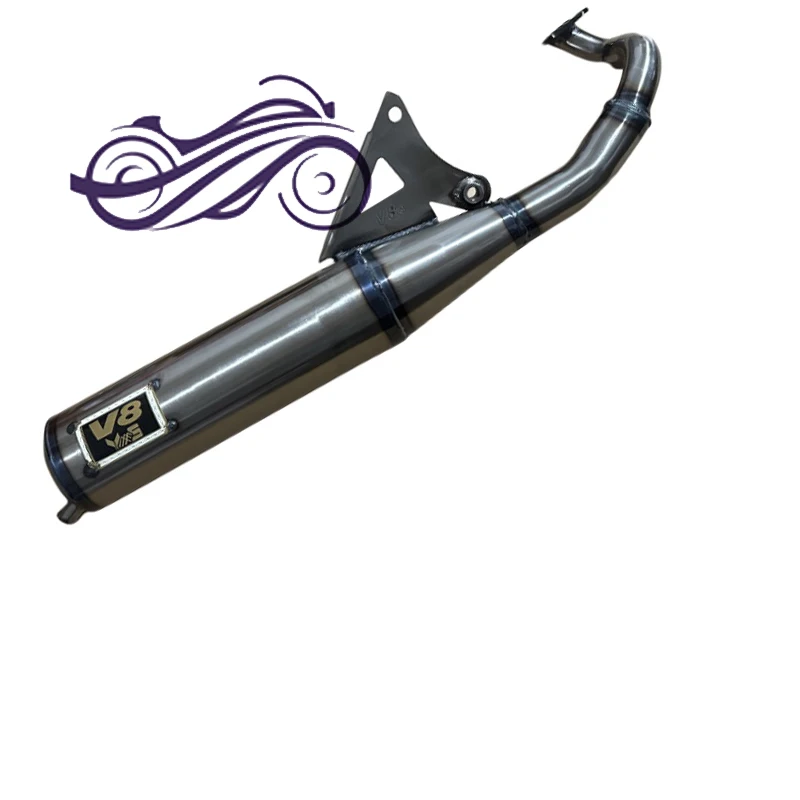 Suitable for JOG50/90 motorcycle V8 exhaust pipe JOG lightweight manual modification exhaust pipe 3KJ manual pipe extension
