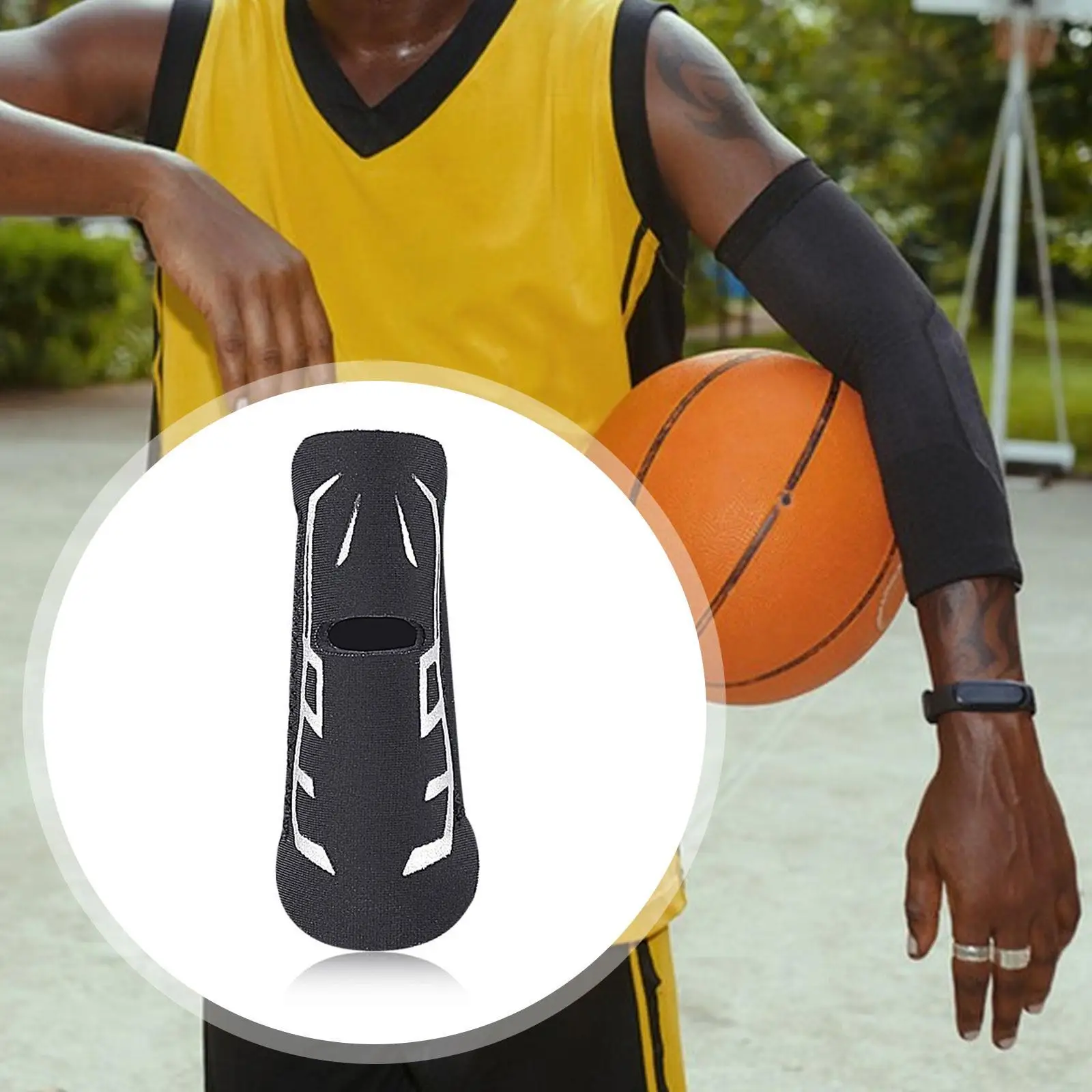 Finger Splint Brace Comfortable Finger Support Sleeve Removable Easy Wear Protector for Volleyball Tennis and Basketball