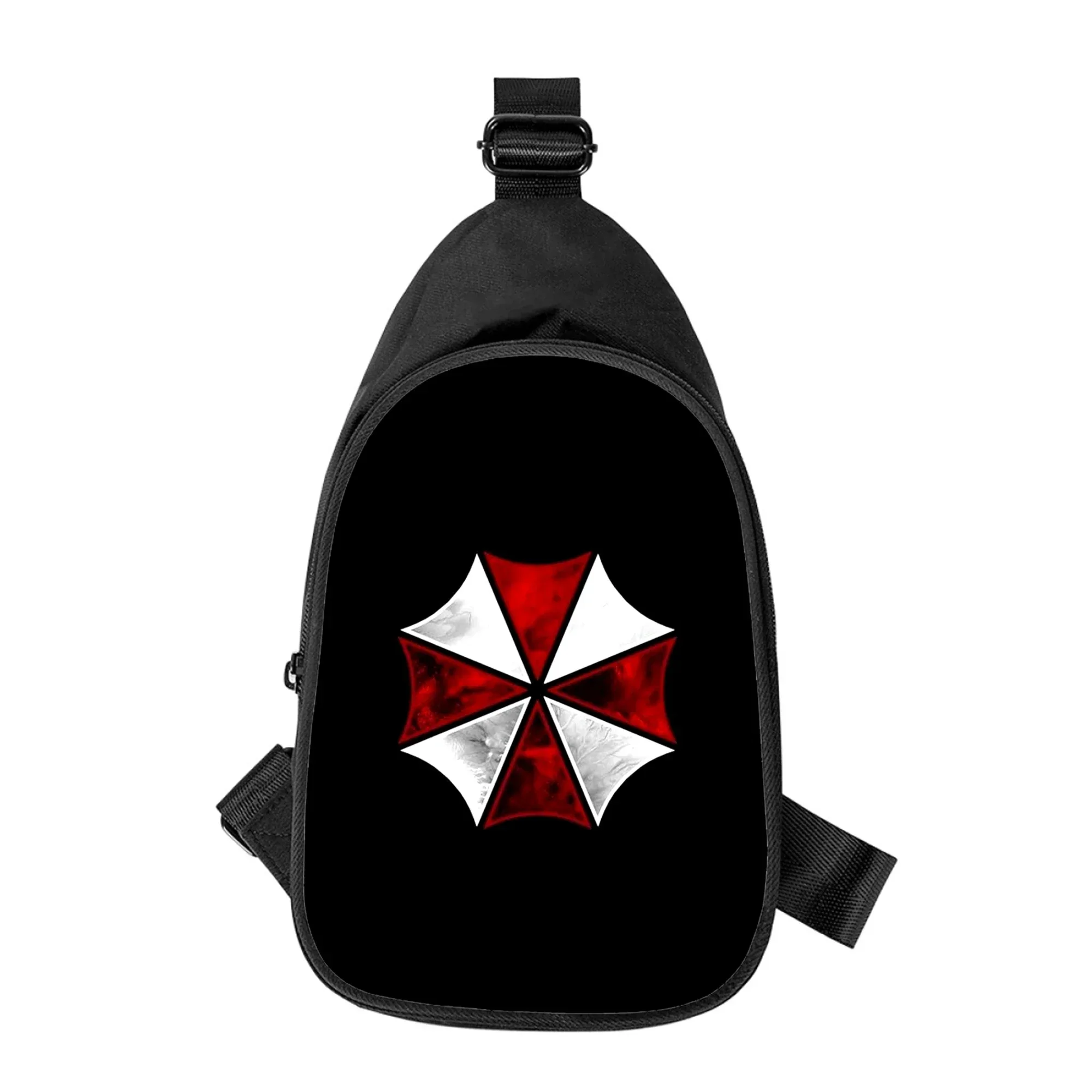 Umbrella Corporation, nuevo bolso cruzado con estampado 3D para hombre, bolso de hombro Diagonalmente para mujer, riñonera escolar para marido, paquete de pecho para hombre