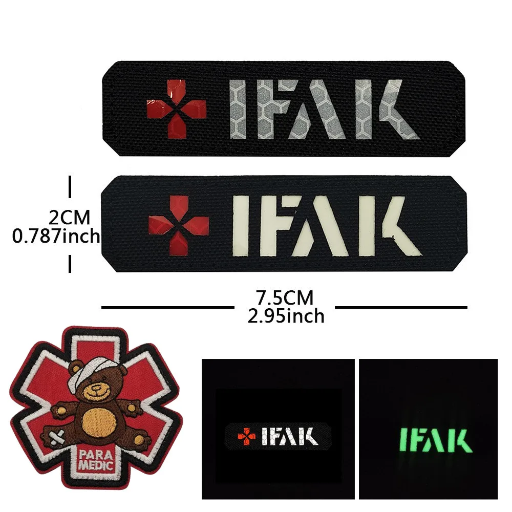 MEDIC MED Emergency Medical Services Tactical Vest Noctilucence IFAK Hook&Loop Patch Star of Life Backpack Outdoor Accessories