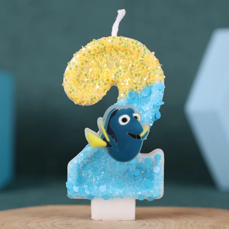 Cute Luminous Animals Digital Candle Number 0-9 Kids Birthday Cake Decoration Supplies Cartoon Anime Party Accessories Supplies