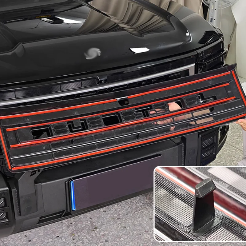 لشيري جيتور T1 شاشة حماية الشبكة الأمامية شبكة حشرات صافي ملحقات السيارة الخارجية المعدلة #4