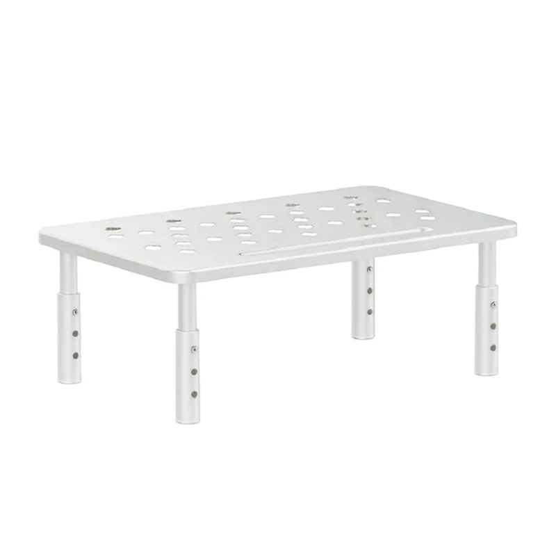 P82A Metal Laptop Stand Holder Offering Adjustable Platform And Storage Area