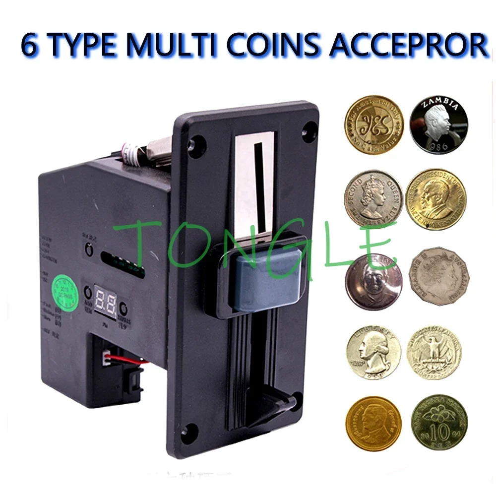 

626 мульти-монетоприемник, электронный разъем жетонов США Peso Eur, механизм для аркадных игр, кран, торговый автомат, механические детали