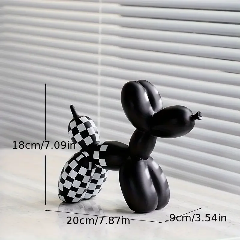 Graffiti Ballonhund Kunststoff-Skulptur Bunte Welpen-Figur Moderne Wohnzimmer-Dekoration Schlafzimmer Tischdekoration – Detail 7