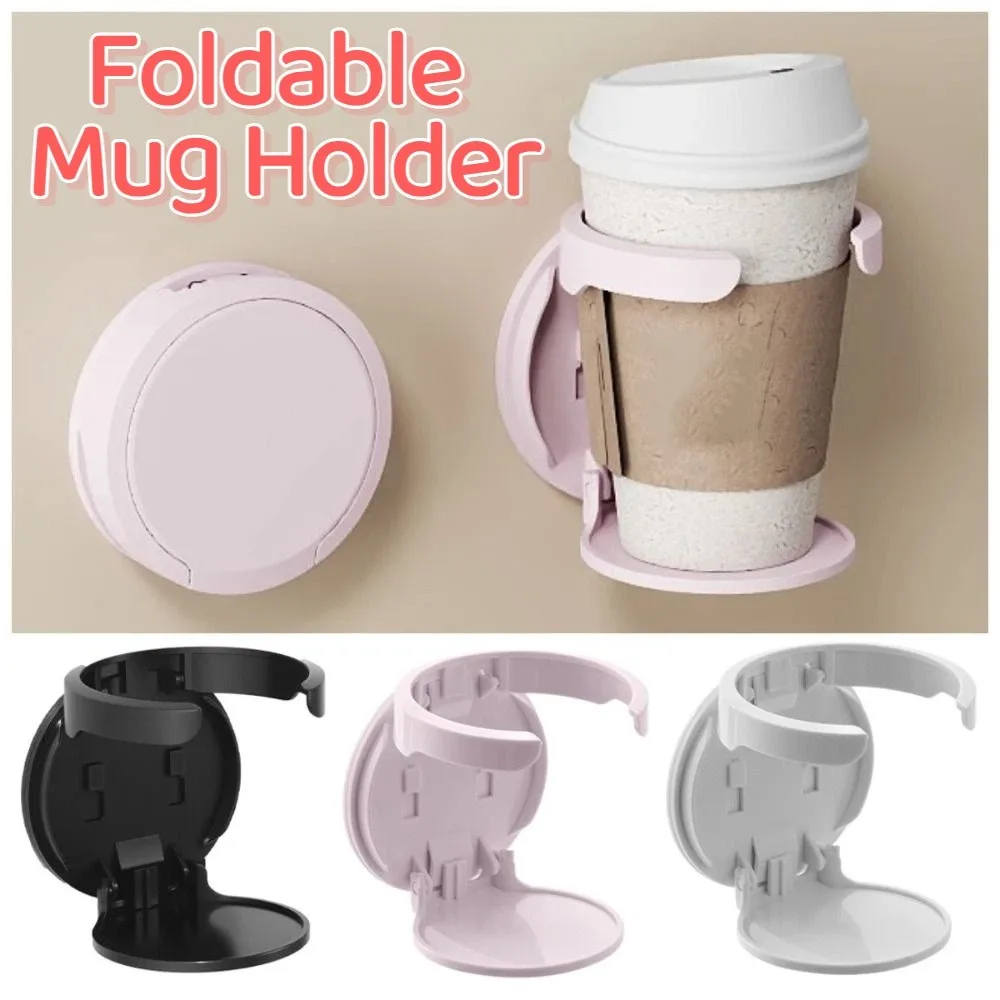

Detachable Wall Mount Cup Holder Space-Saving Waterproof Self-Adhesive Drink Holder Stable No Punching Desktop Bottle Rack