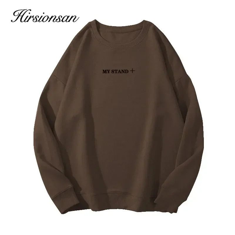 Hirsionsan – sweat-shirt à manches longues pour femmes, imprimé blanc, lettre graphique, sweat à capuche, dames, Streetwear, doux et chaud, vêtements pour filles