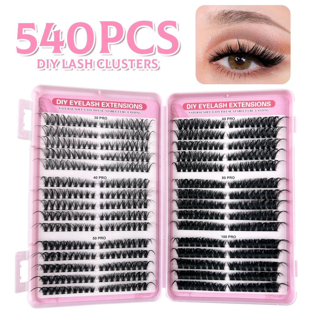 

30D/100D Individual Lashes Cluster D Curl Mix Lash Clusters 3D Wispy DIY Eyelash Extension Resuable Natural Eyelash Book
