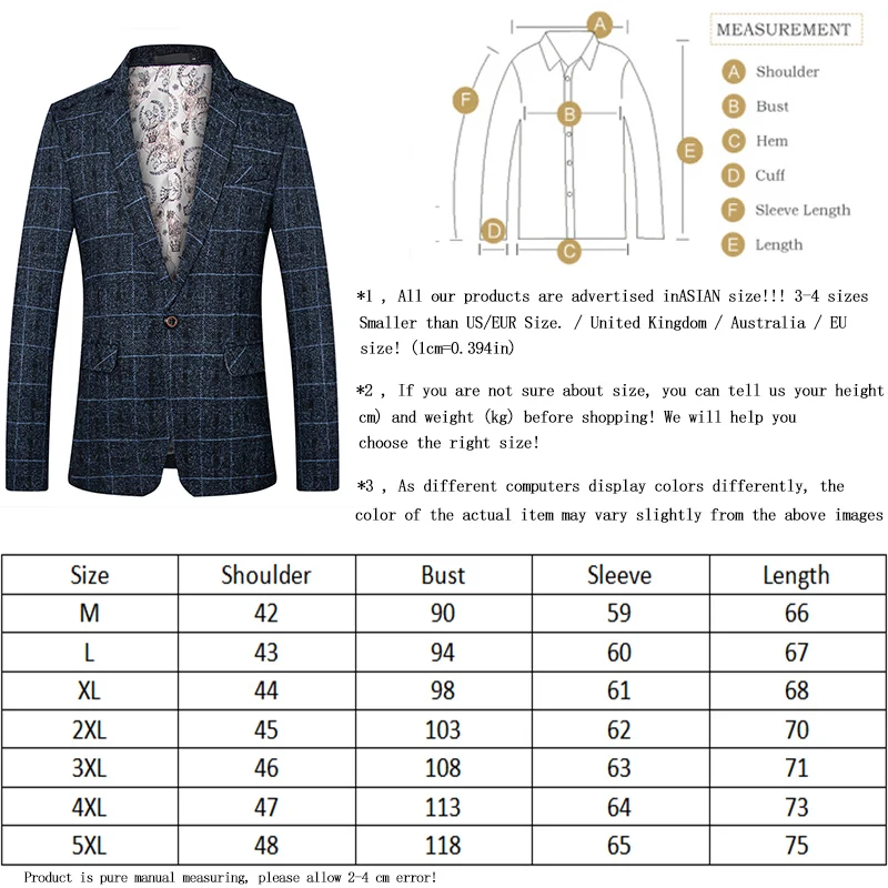 Men\'s Suit Coat Business Casual Small Suit Spring And Autumn New Professional Clothes Formal Men\'s Top Fashion Plaid Dress