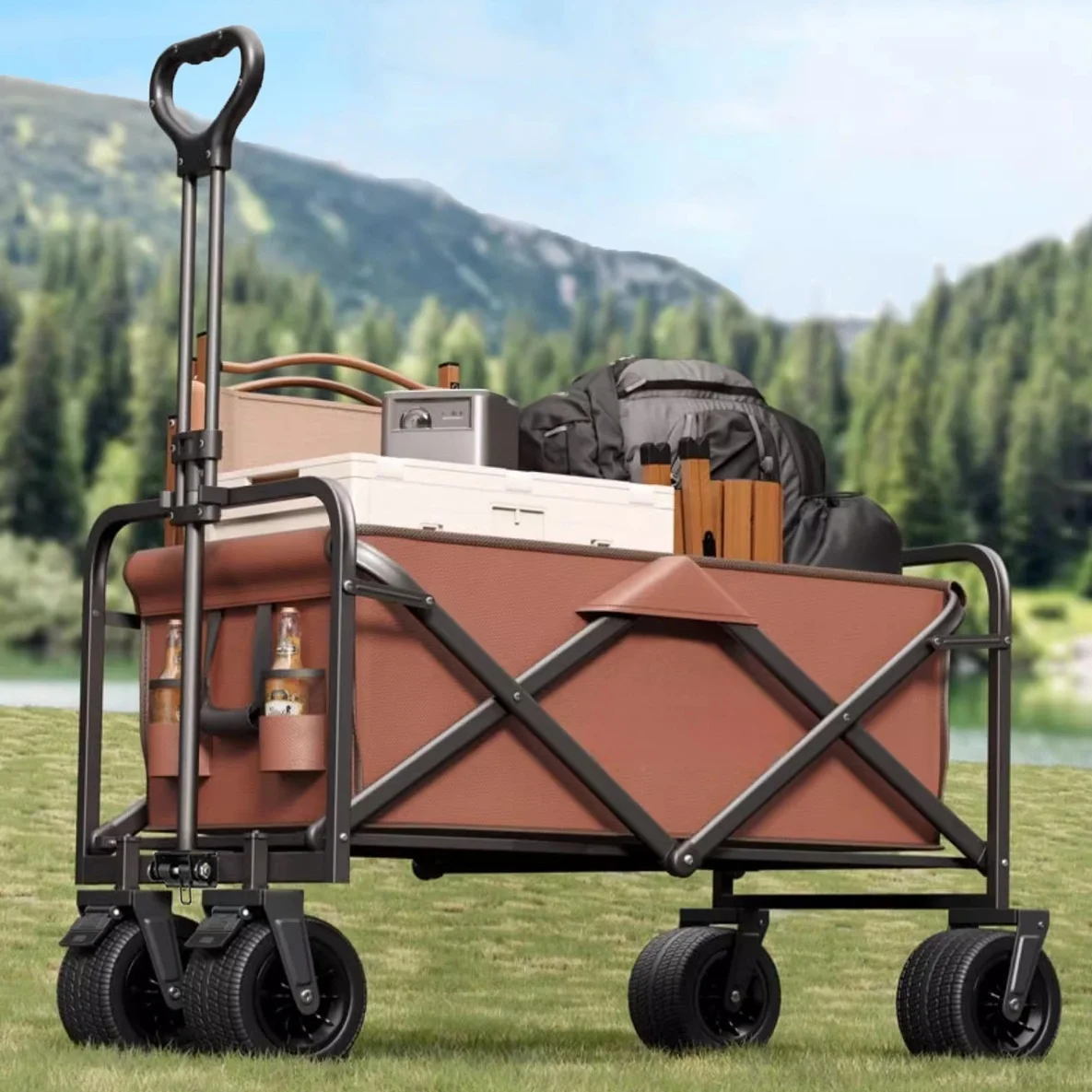 

Складная портативная тележка для кемпинга и пикников, для перевозки багажа