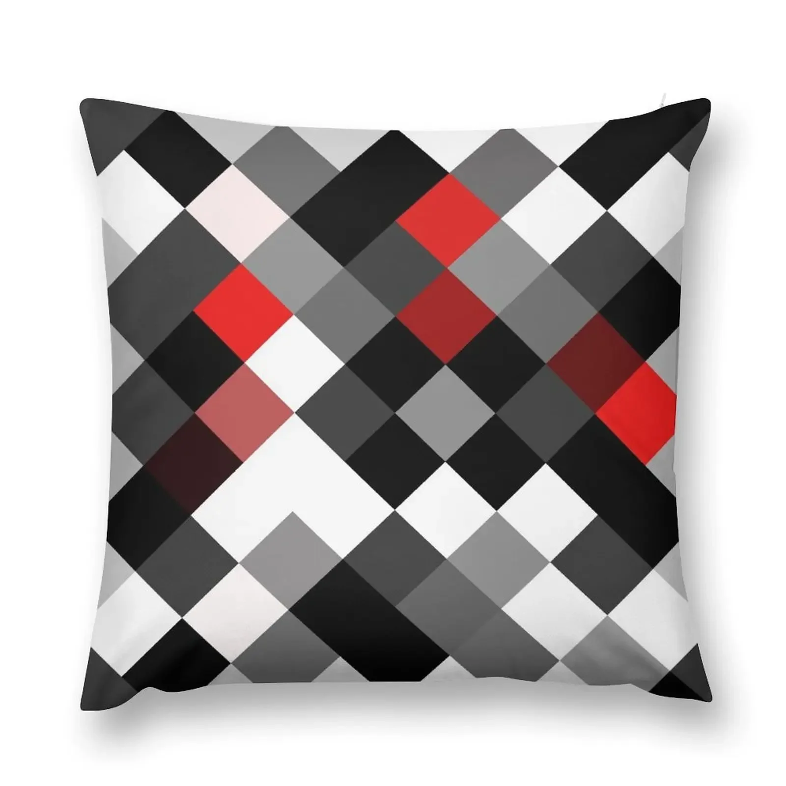 Bold Block Black White Red Diagonal Pattern Throw Pillow Sofa Cover pillowcases for sofa cushions Sofa Cushions Cover pillow