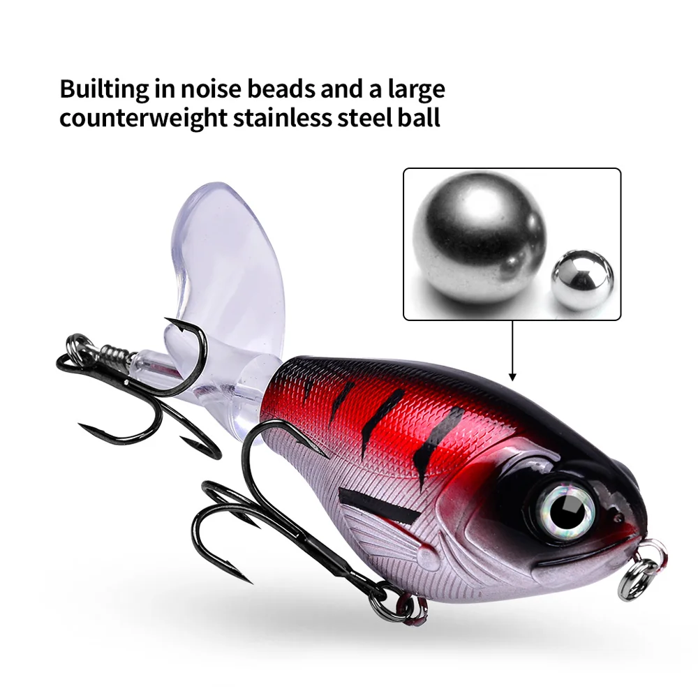 Topwater  Fishing Lure Popper Plastic Hard Bait Swimbait Rotating Soft Tail Bass Pike Artificial Fishing Tackle Whopper Plopper