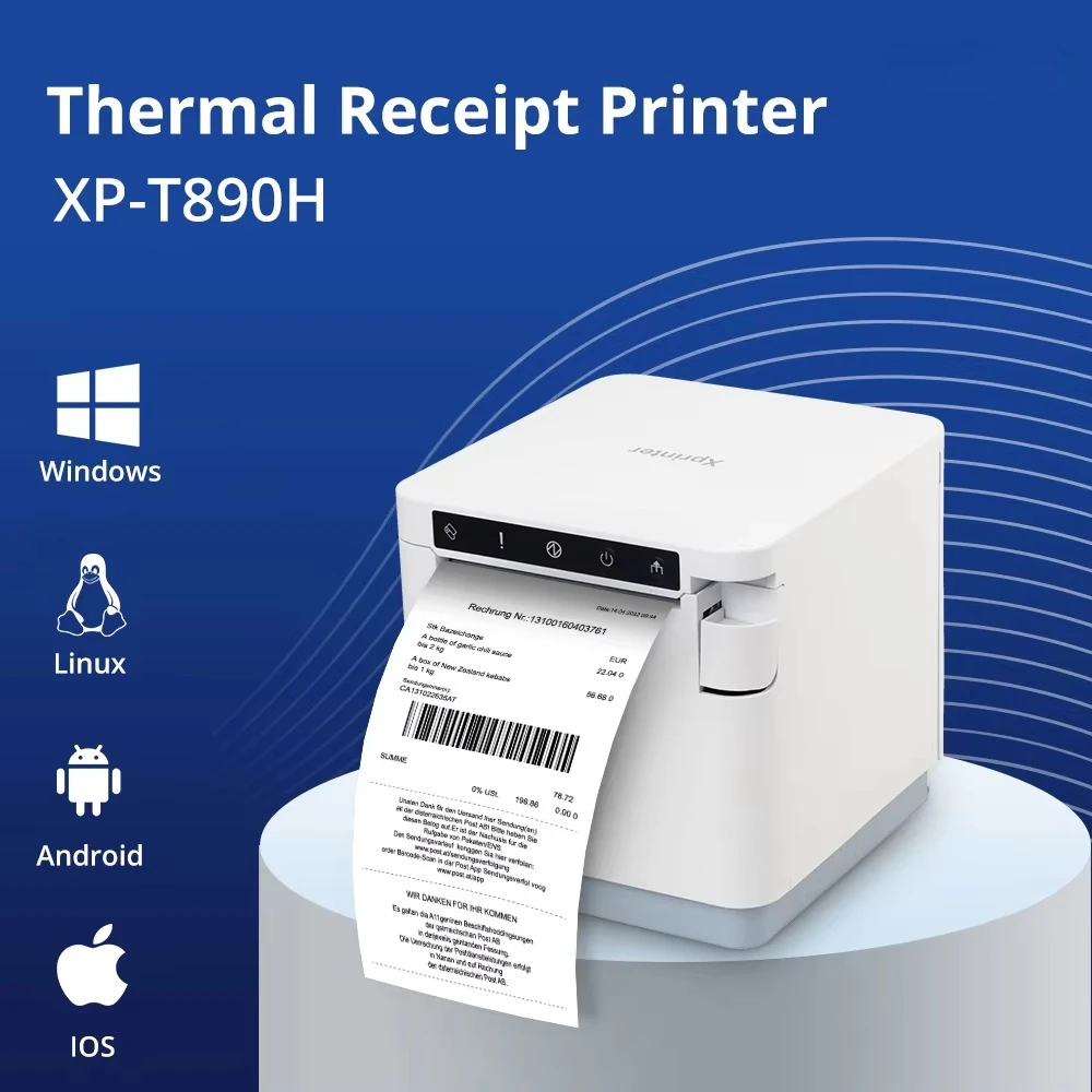 XP-T890H 80mm Direct Thermal Receipt Printer for Cheap POS System 80mm Receipt Printer for Takeaways
