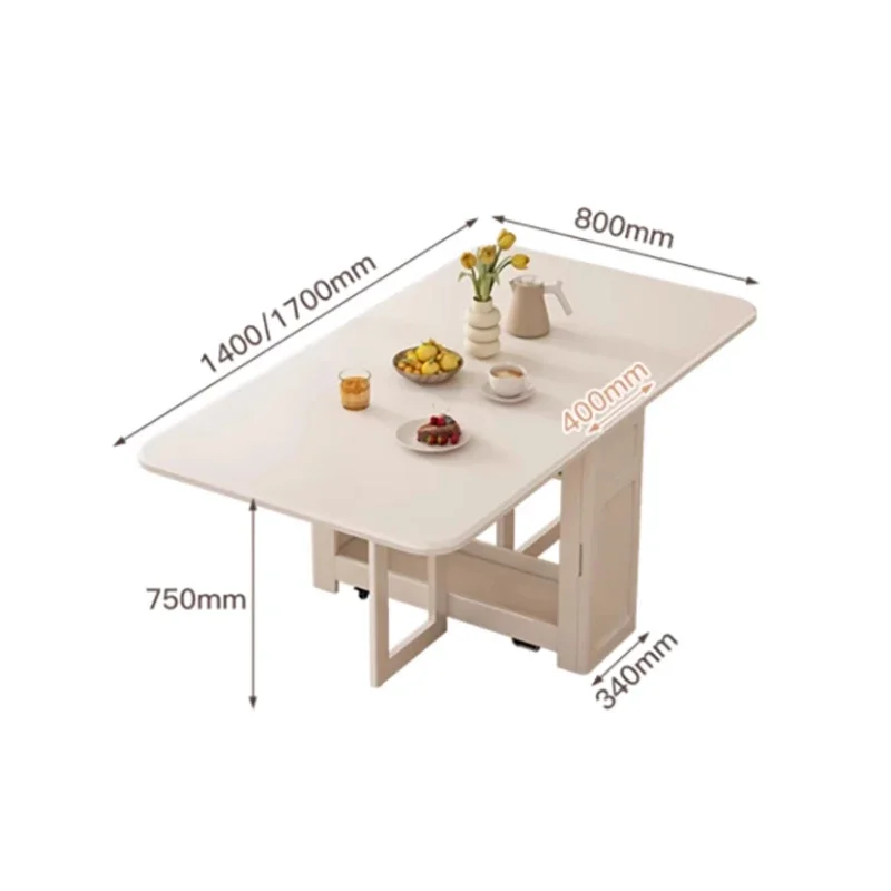 Luxury Wooden Dining Table Folding Dining Table Set 6 Chairs Simple Nordic Mesas Pegables Portatil Dining Room Furniture
