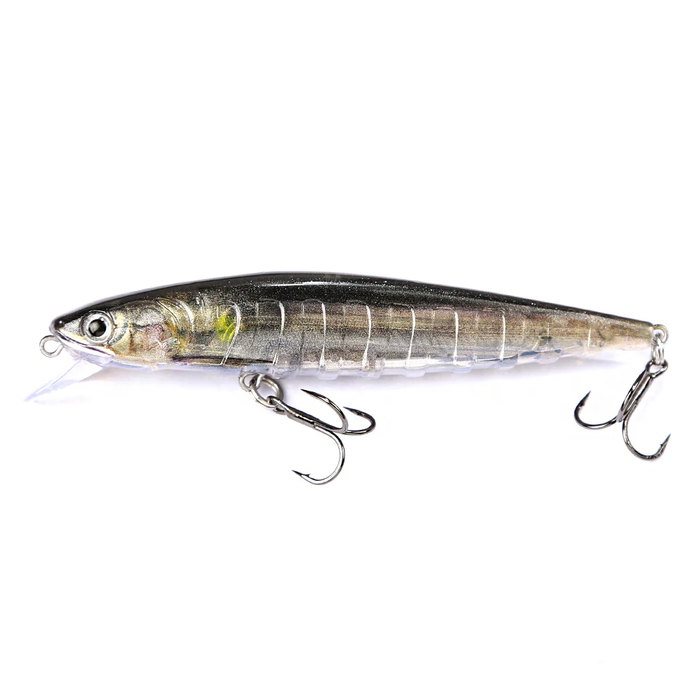 B&U JERK MINNOW Schwebender Wobbler Angelköder Weitwurf-Minnow-Köder Harter Köder Hochwertiges Professionelles Angelzubehör mit Haken