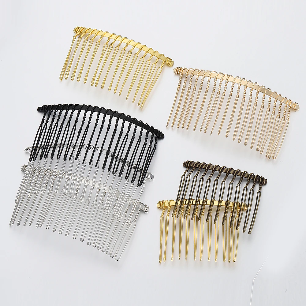 10Pcs/lot Silver Metal Hair Accessories Base 12/15/20 Teeth for Diy Handmade Wedding Hair Combs Bridal Hair Combs Jewelry Making