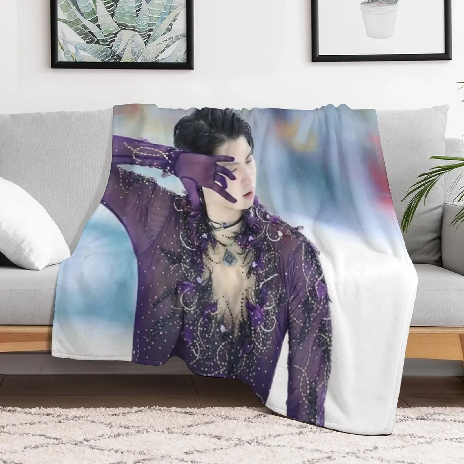 Yuzuru Hanyu Throw Blanket Warm Decoratives Decorative Beds Blankets