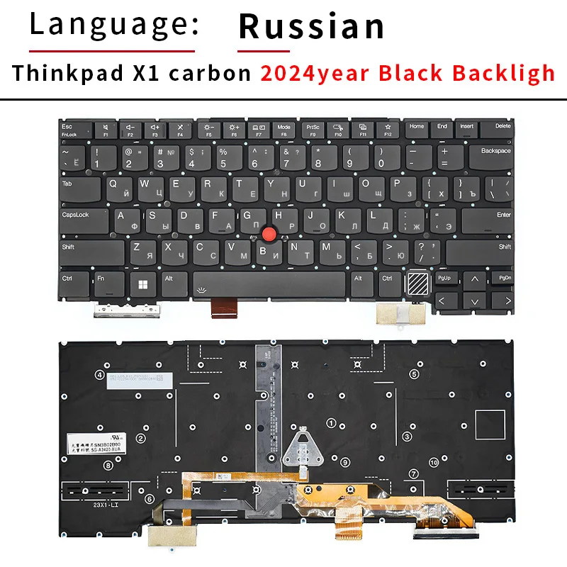 US/RU Keyboard For Lenovo ThinkPad X1 Carbon Gen2/3/4/5/6/7/8/9/10