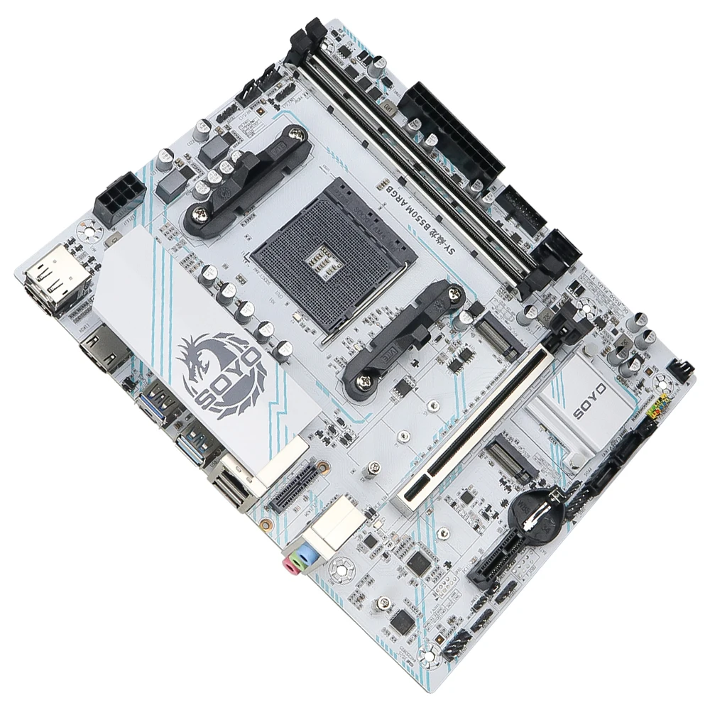 SOYO AMD Dragon B550M Gaming Motherboard M-ATX AM4 Supports Ryzen 4000/5000 Series CPU Dual-channel DDR4 Demory PCIE4.0 M.2 NVME view 2