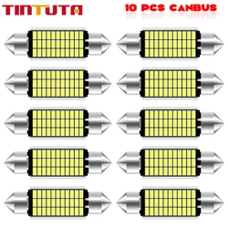 Bombilla LED superbrillante para Interior de coche, lámpara de techo de lectura para matrícula, C5W, C10W, 31mm, 36mm, 39mm, 41mm, 10 piezas