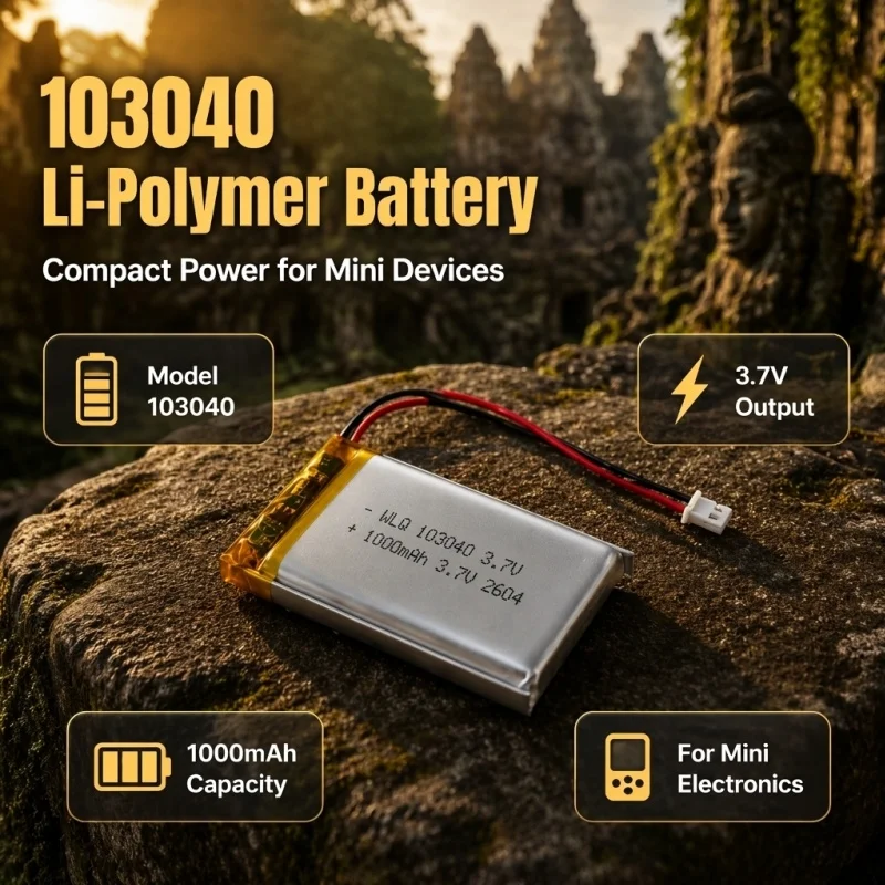 Small surveillance camera, 103040 3.7V 1000mAh lithium polymer battery, 24-hour battery life, more reliable security. ​