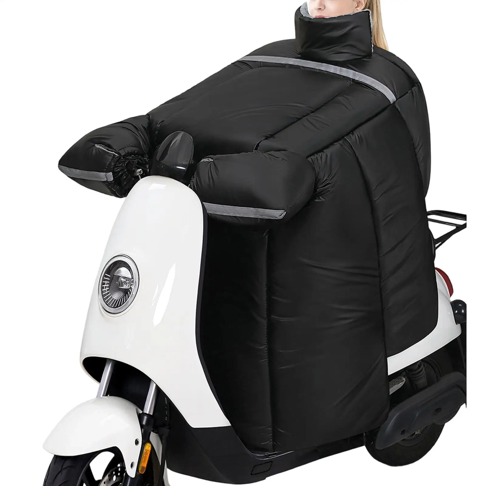 

Фартук для ног мотоцикла, теплый чехол для ног мотоцикла на флисовой подкладке с перчатками для женщин, скутер, зима на открытом воздухе