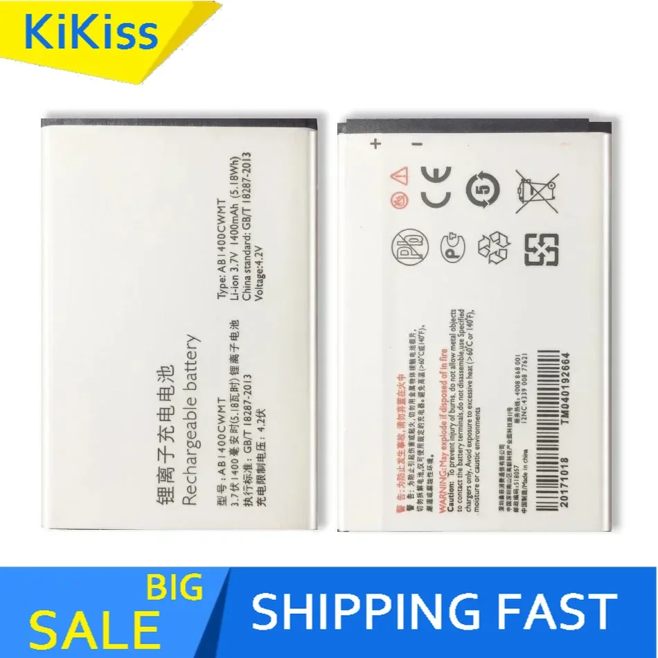 Mobile Phone Battery for PHILIPS Xenium E160 CTE160 E180 E350 AB1400CWMT 1400mAh   Bateria + Track NO Warranty