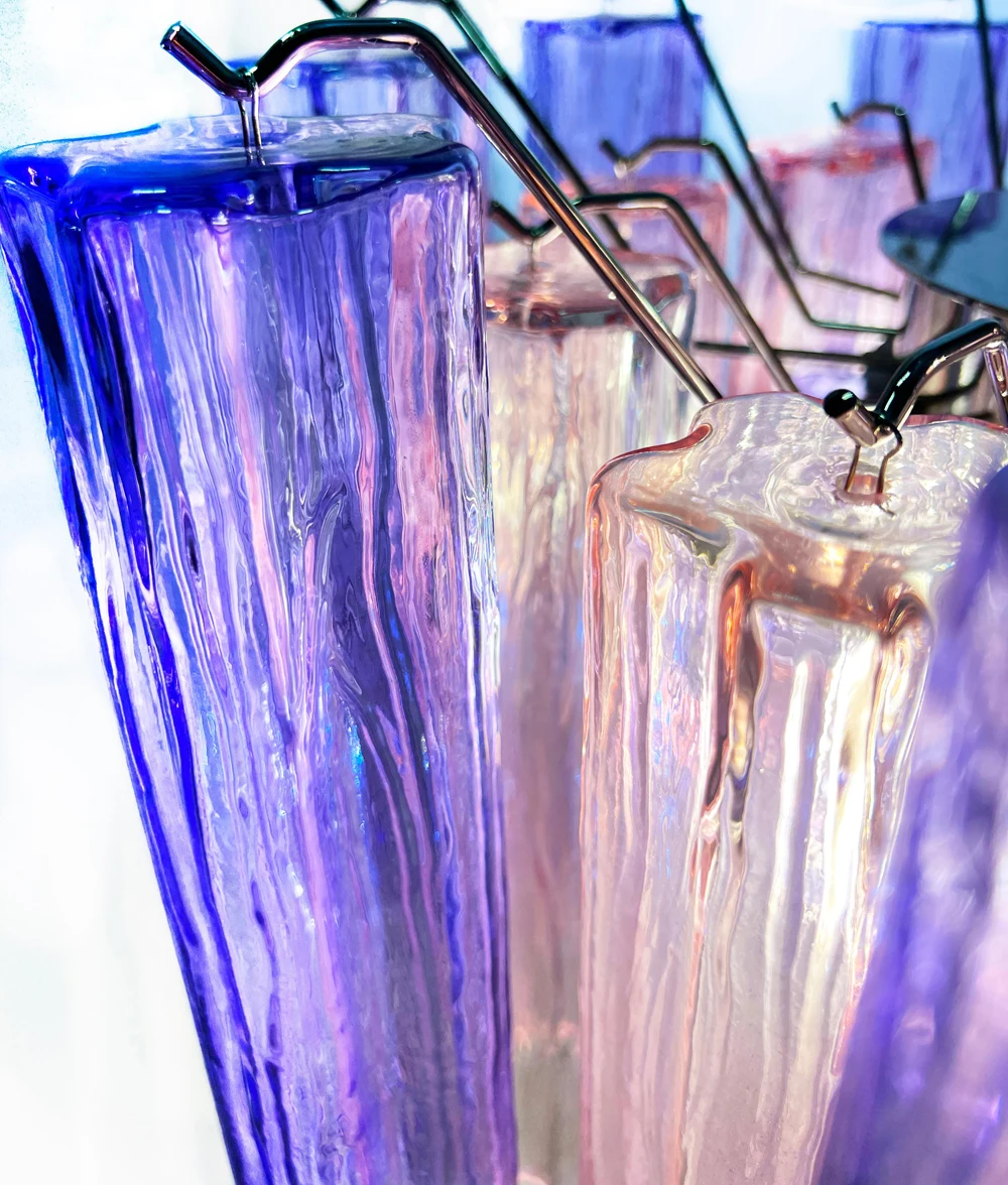 الخزامى الملاك 2025 العصرية الزجاج الفن LED أضواء الثريا مصابيح معلقة بريق تعليق الإنارة امبين لغرفة نوم بهو