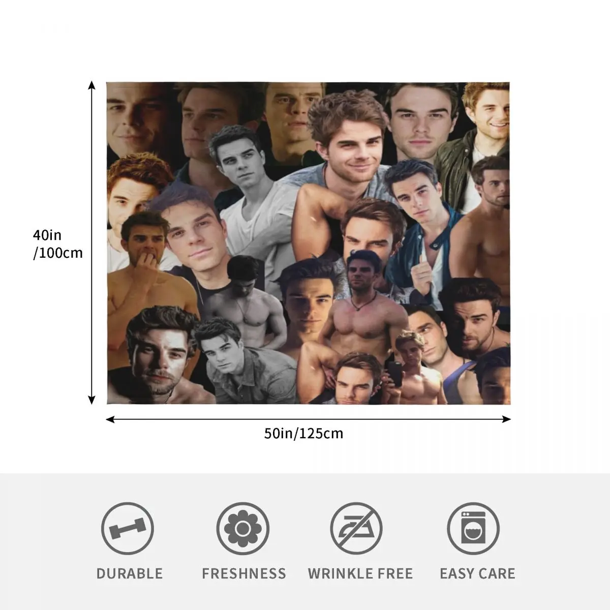 كول ميكايلسون صور كولاج رمي بطانية الأرائك الزخرفية لفصل الشتاء أشعث كيس النوم البطانيات